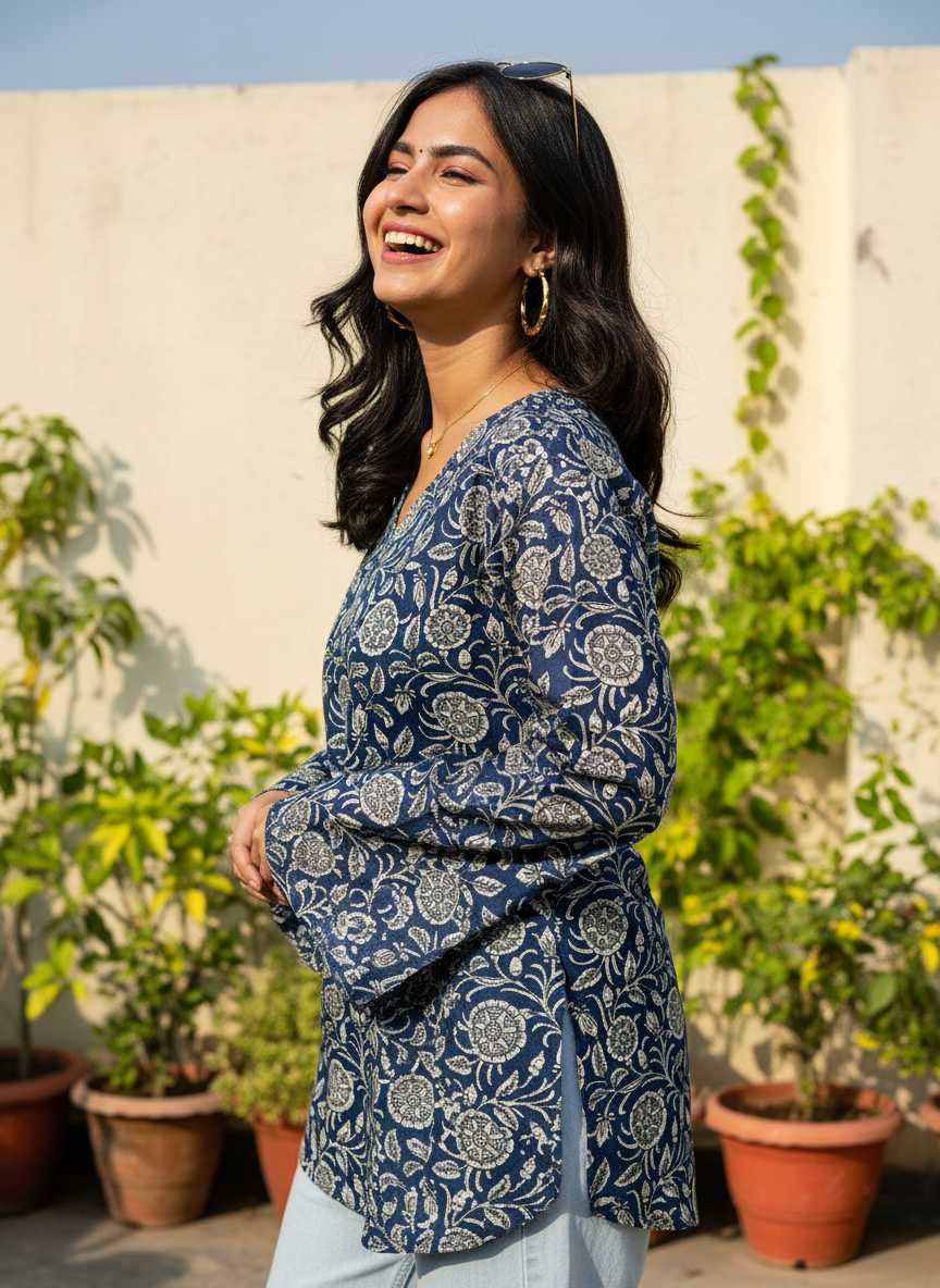 Indigo Vine  Short Kurti