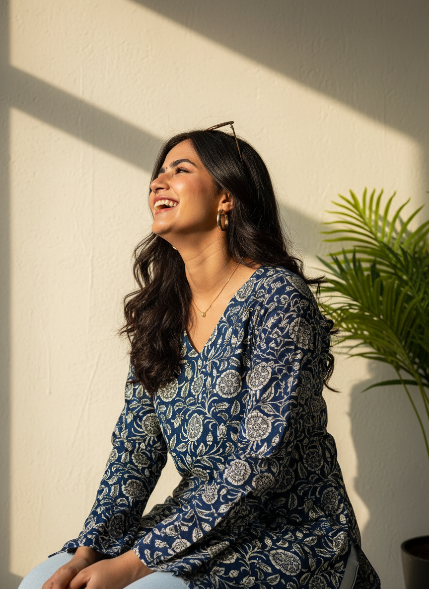 Indigo Vine  Short Kurti