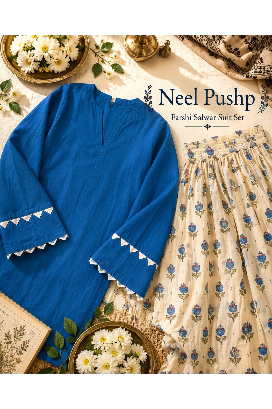 Neel Pushp Farshi Salwar Set