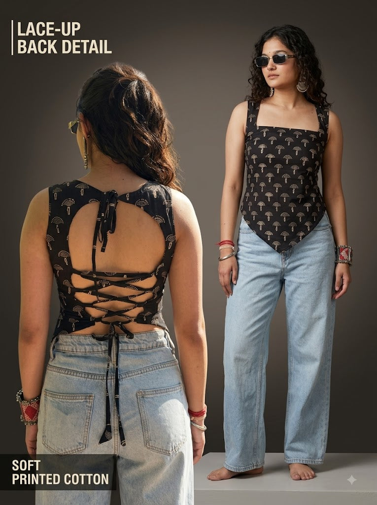 Monochrome Desi Baddie Kurti