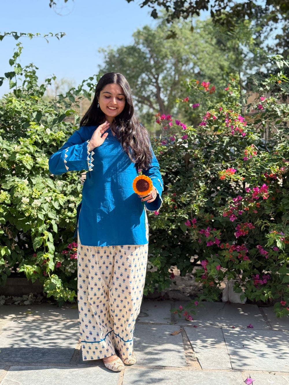 Neel Pushp Farshi Salwar Set