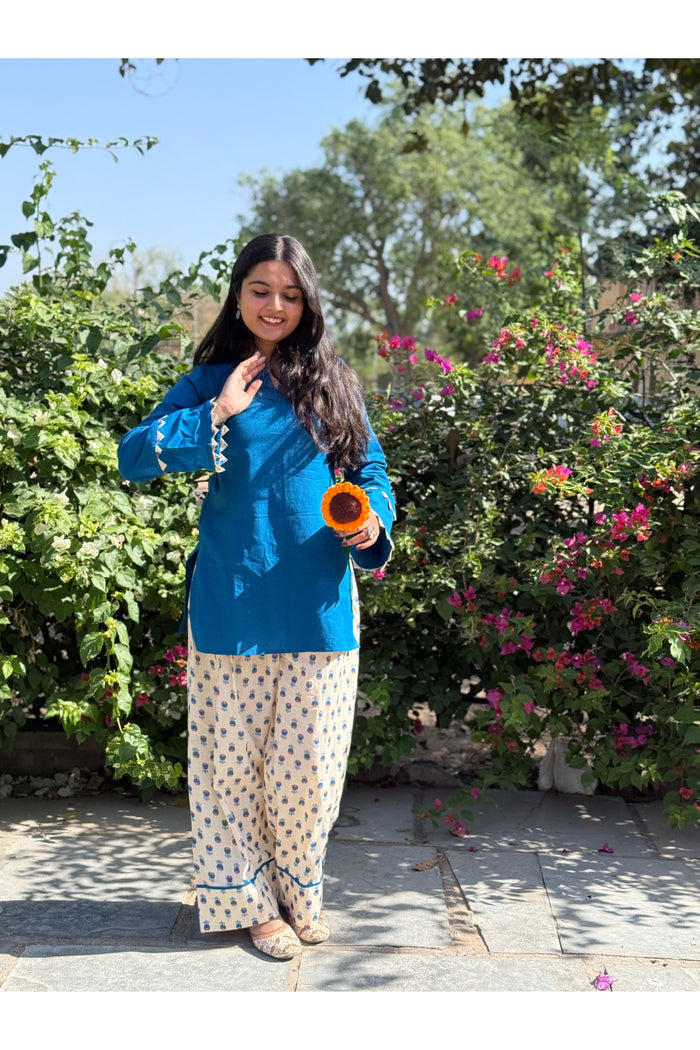 Neel Pushp Farshi Salwar Set