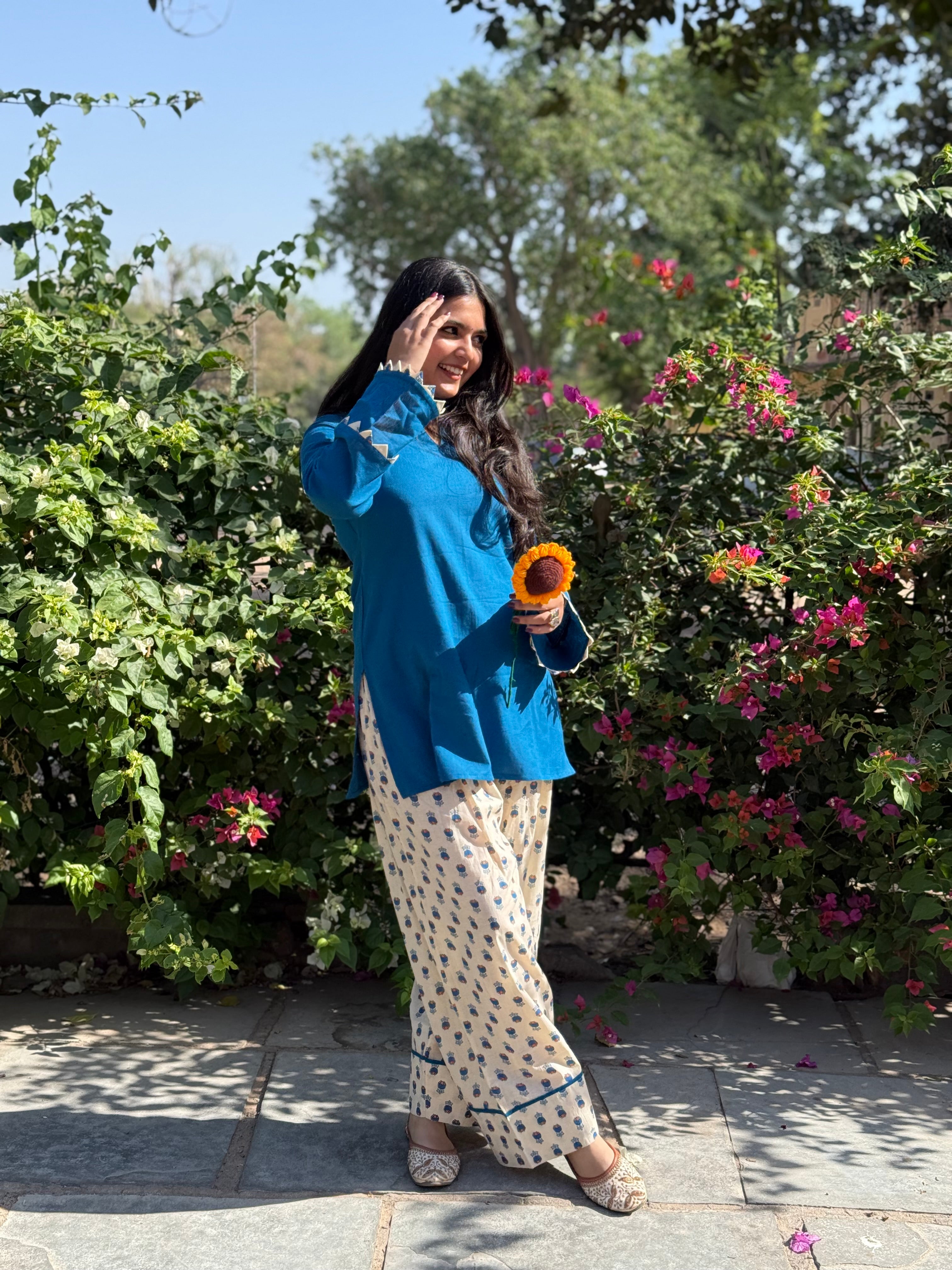 Neel Pushp Farshi Salwar Set