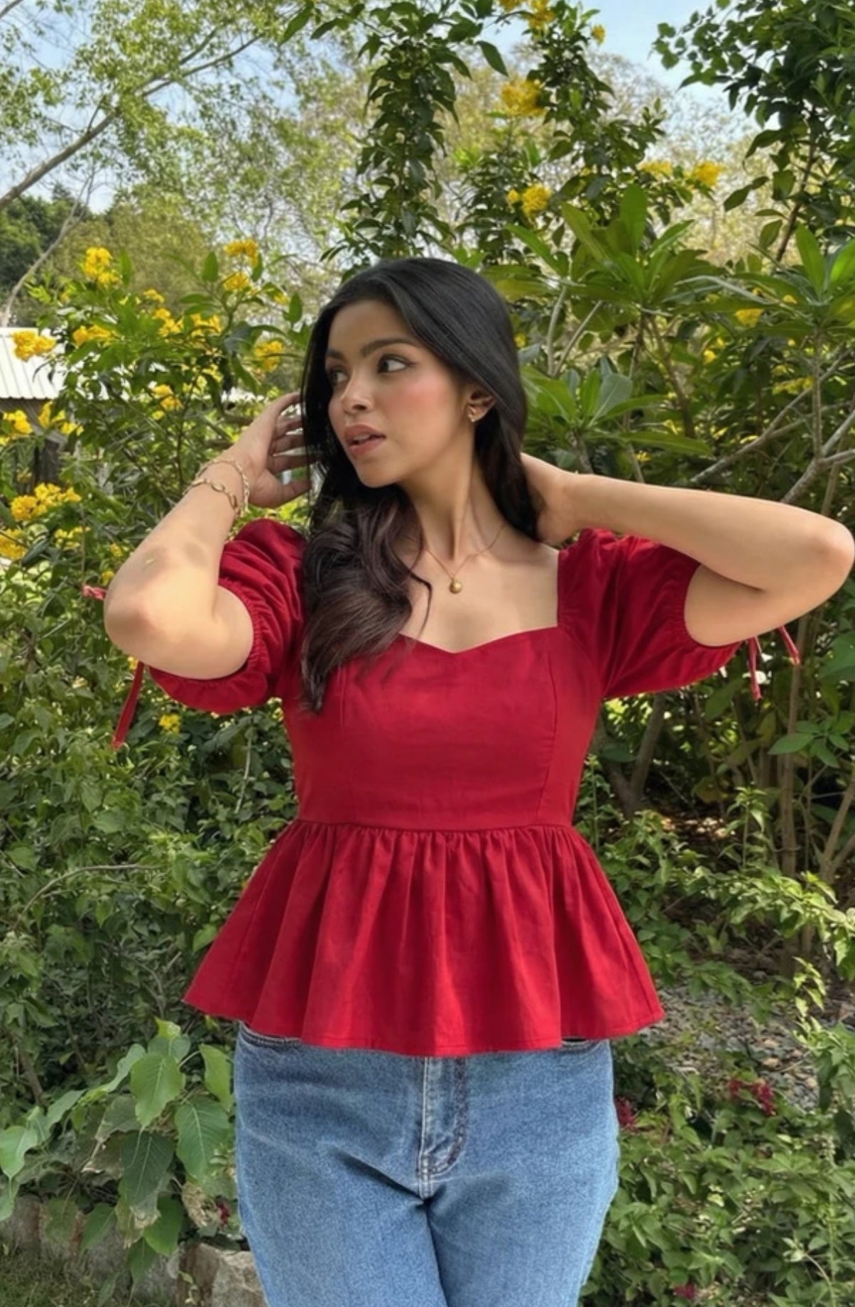 Scarlet Solid Top