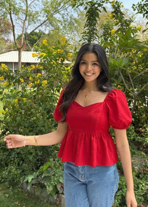 Scarlet Solid Top
