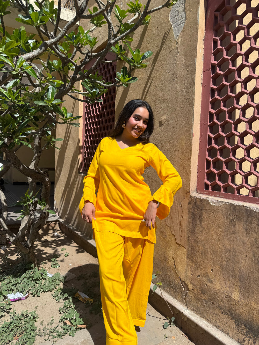 Sunshine Yellow Farshi Salwar Set