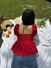 Scarlet Solid Top
