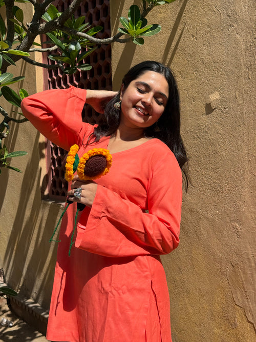 Coral Glow Farshi Salwar Set
