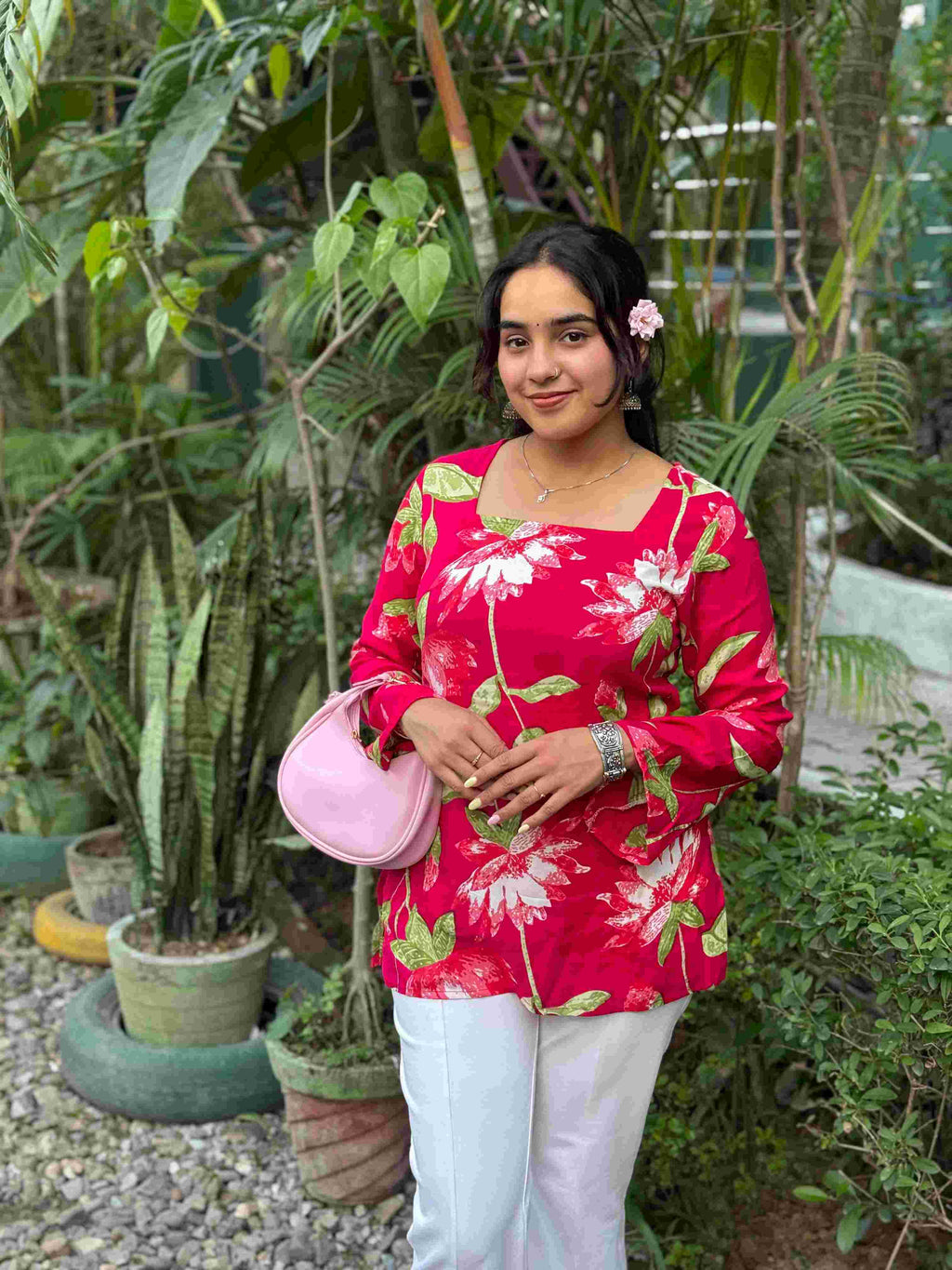 Lotus Garden  Short Kurti
