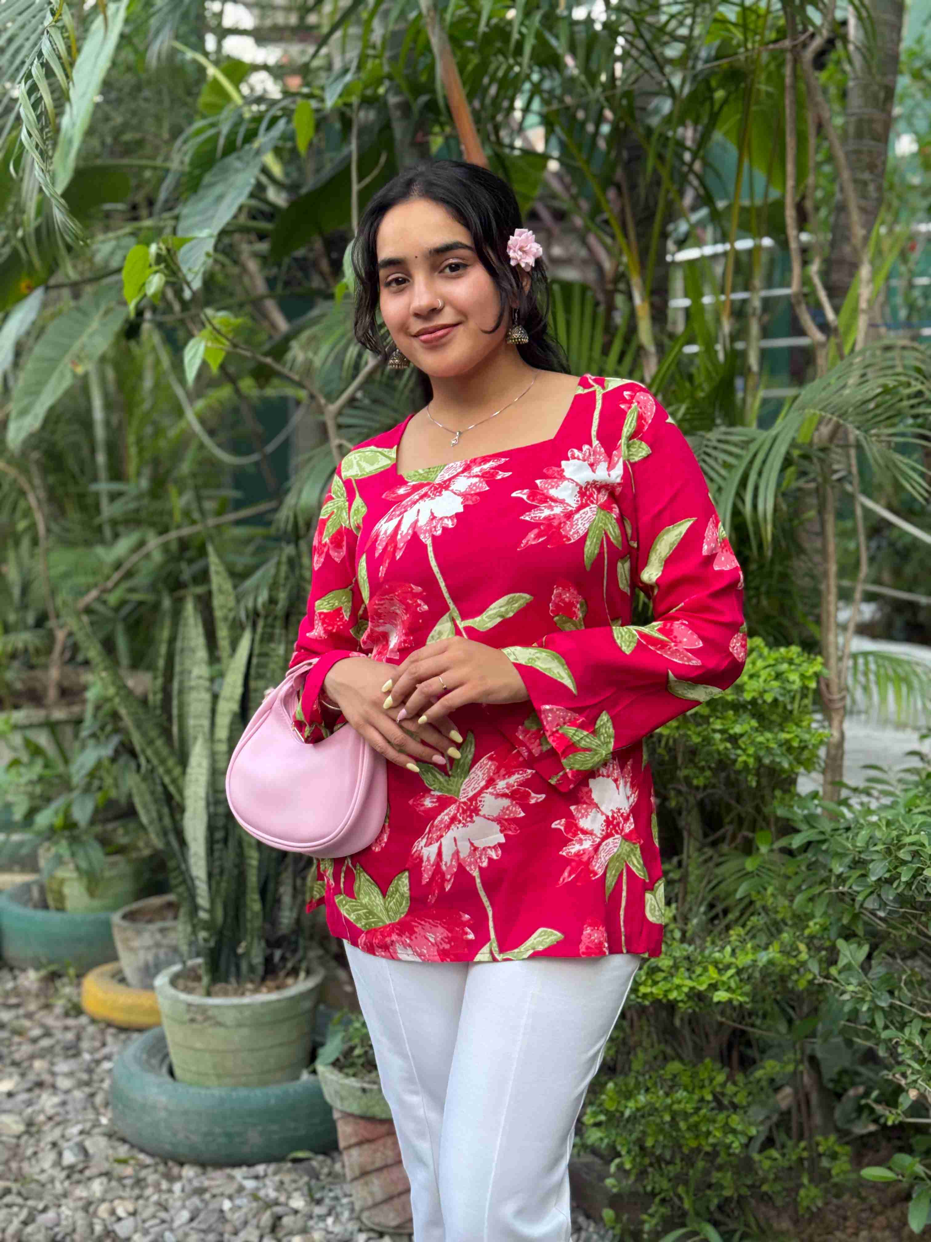 Lotus Garden  Short Kurti