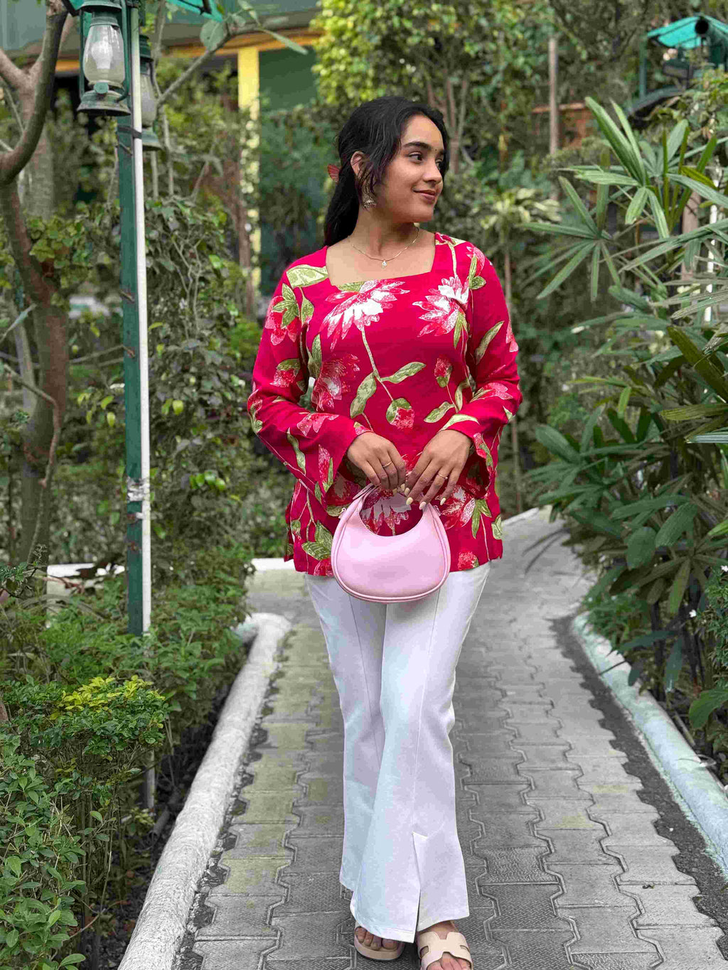 Lotus Garden  Short Kurti