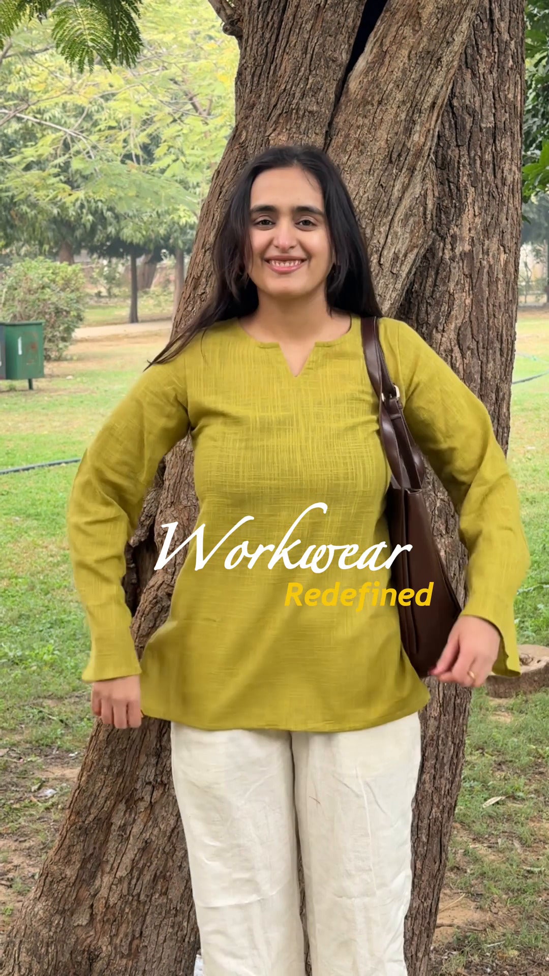 Olive Poise Workwear Top
