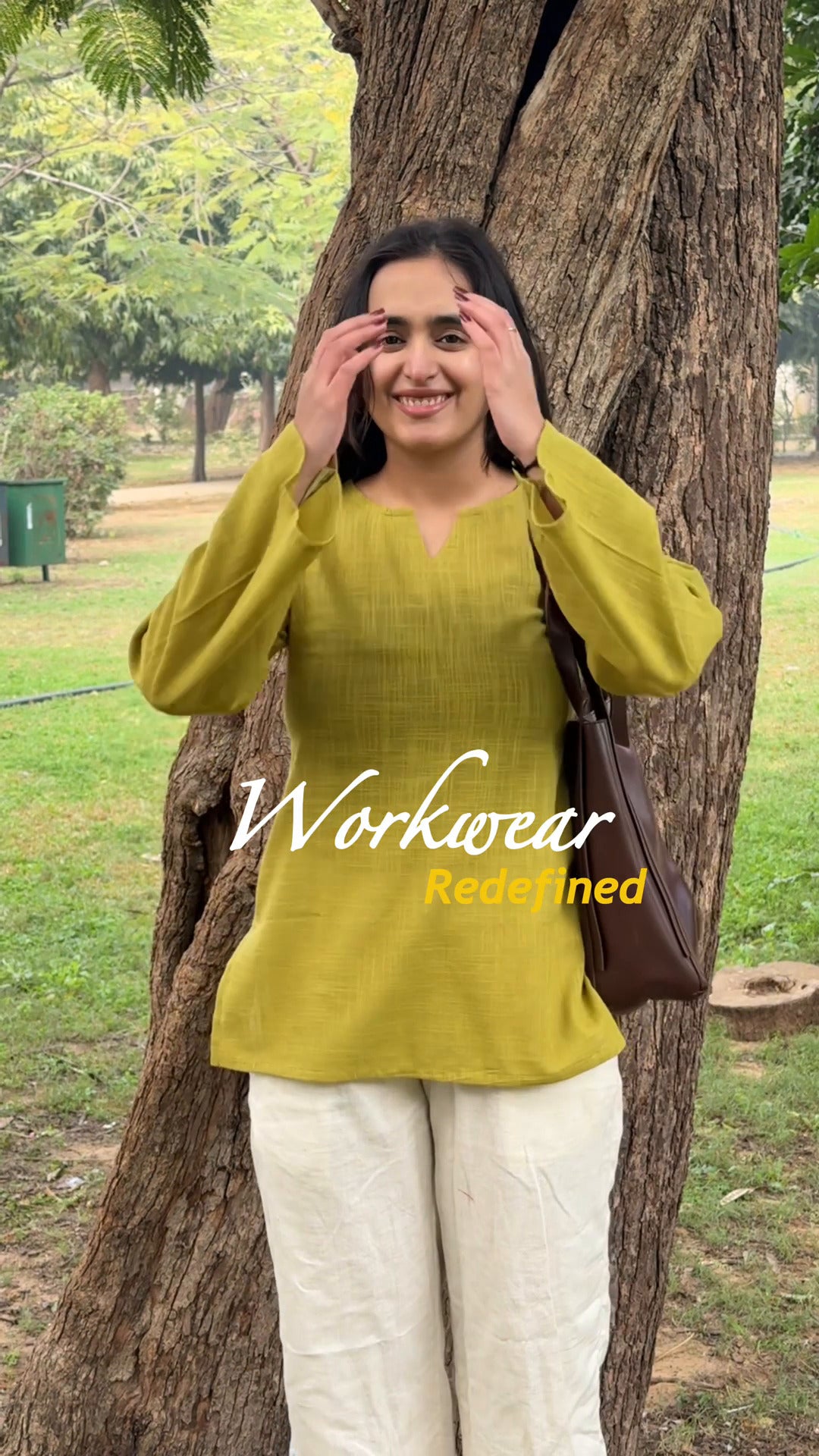 Olive Poise Workwear Top