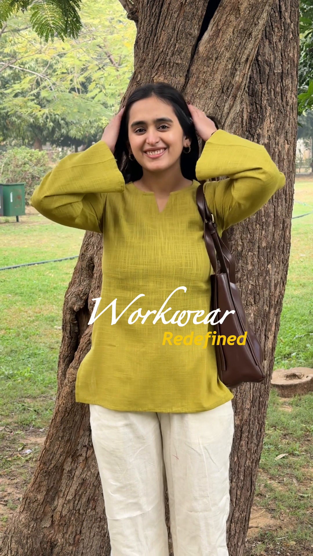 Olive Poise Workwear Top