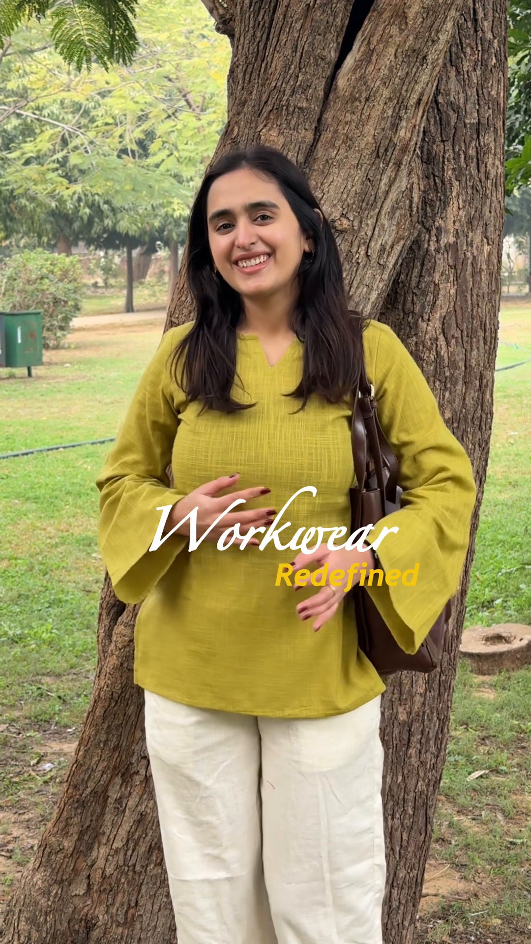 Olive Poise Workwear Top