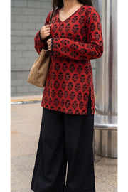 Surkh Narangi Farshi Salwar Set