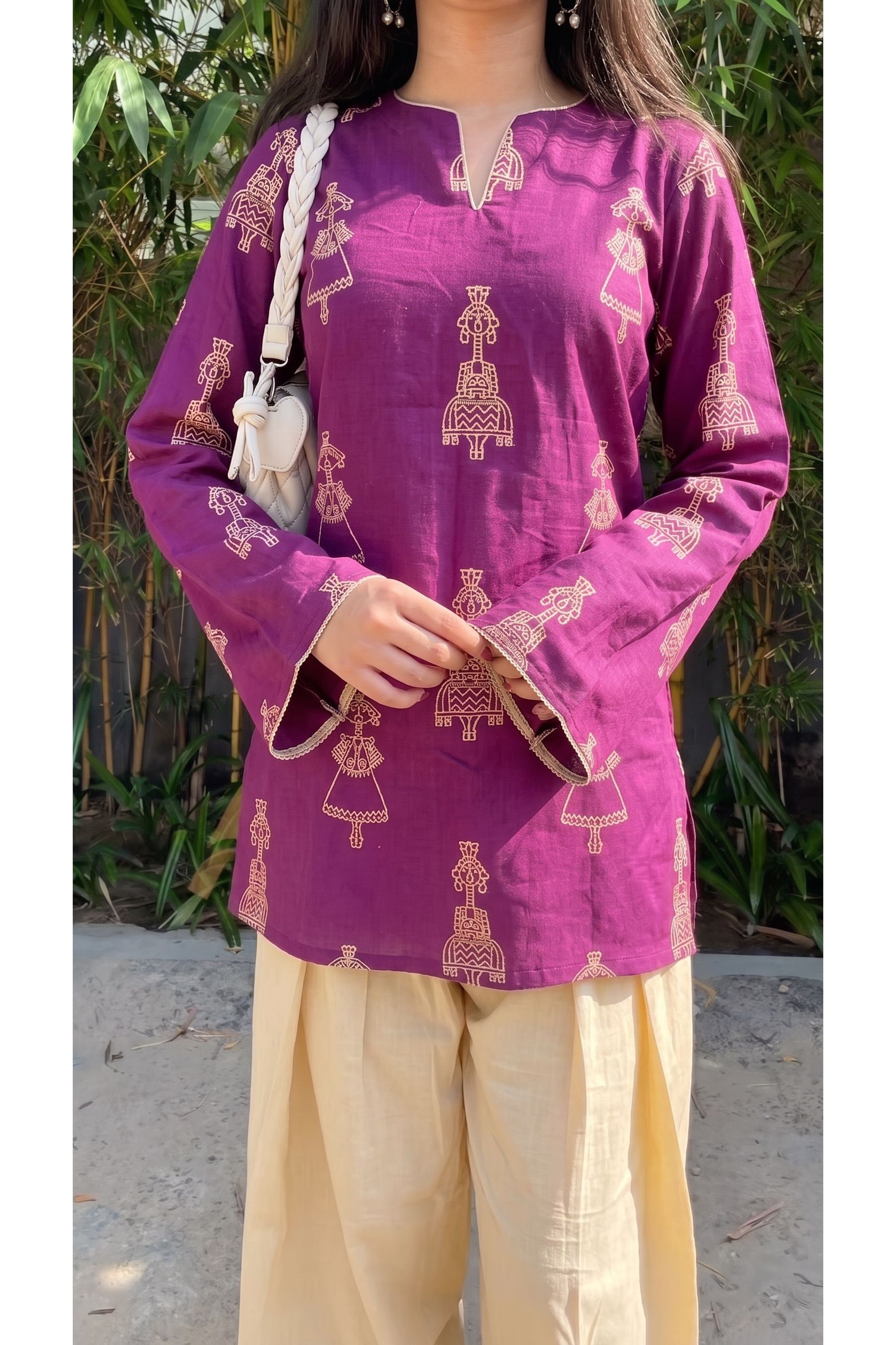 Rangrez Doll Motif Farshi Salwar Set