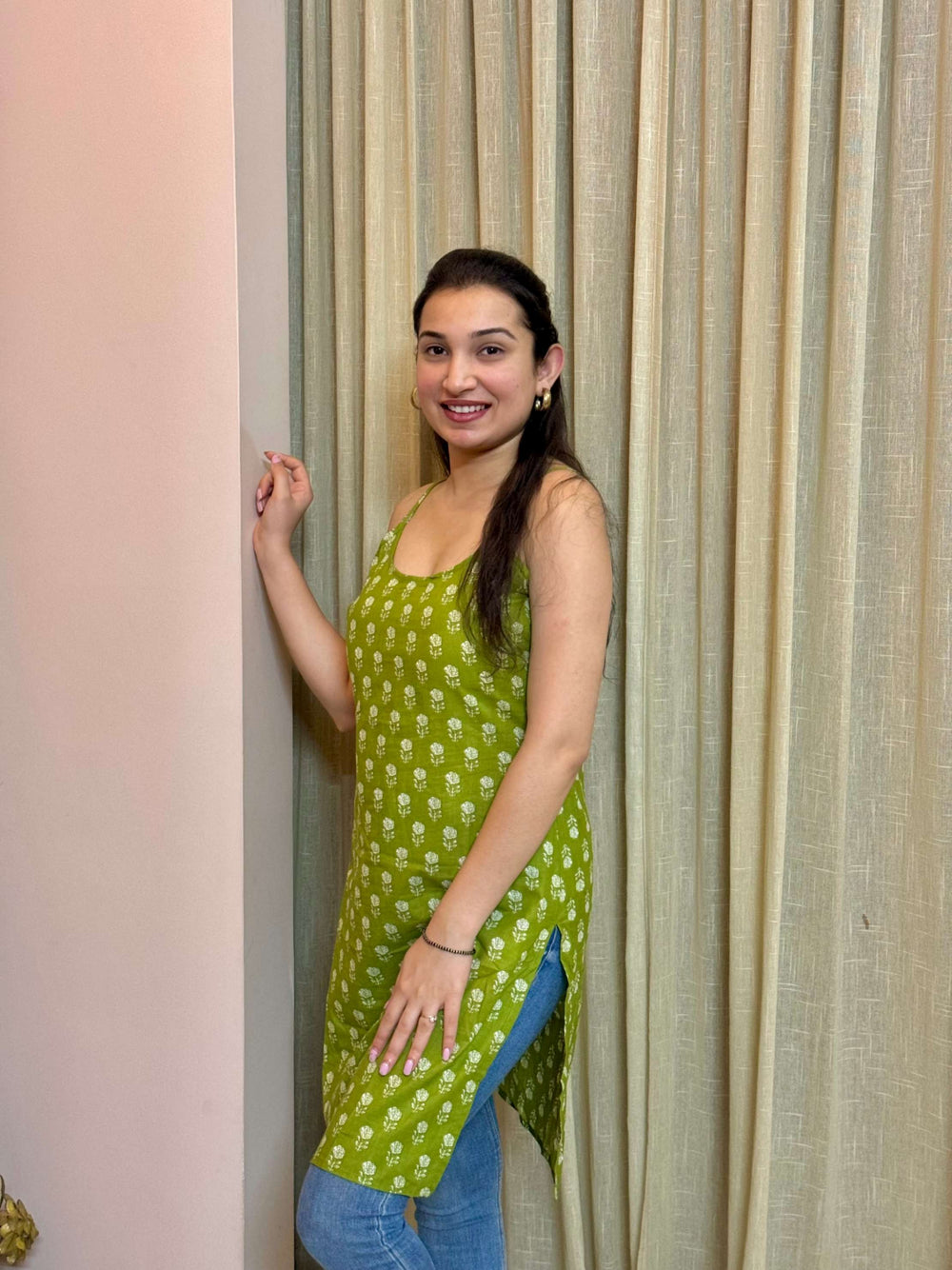 Green Strap Kurti