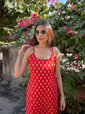 Red strap kurti