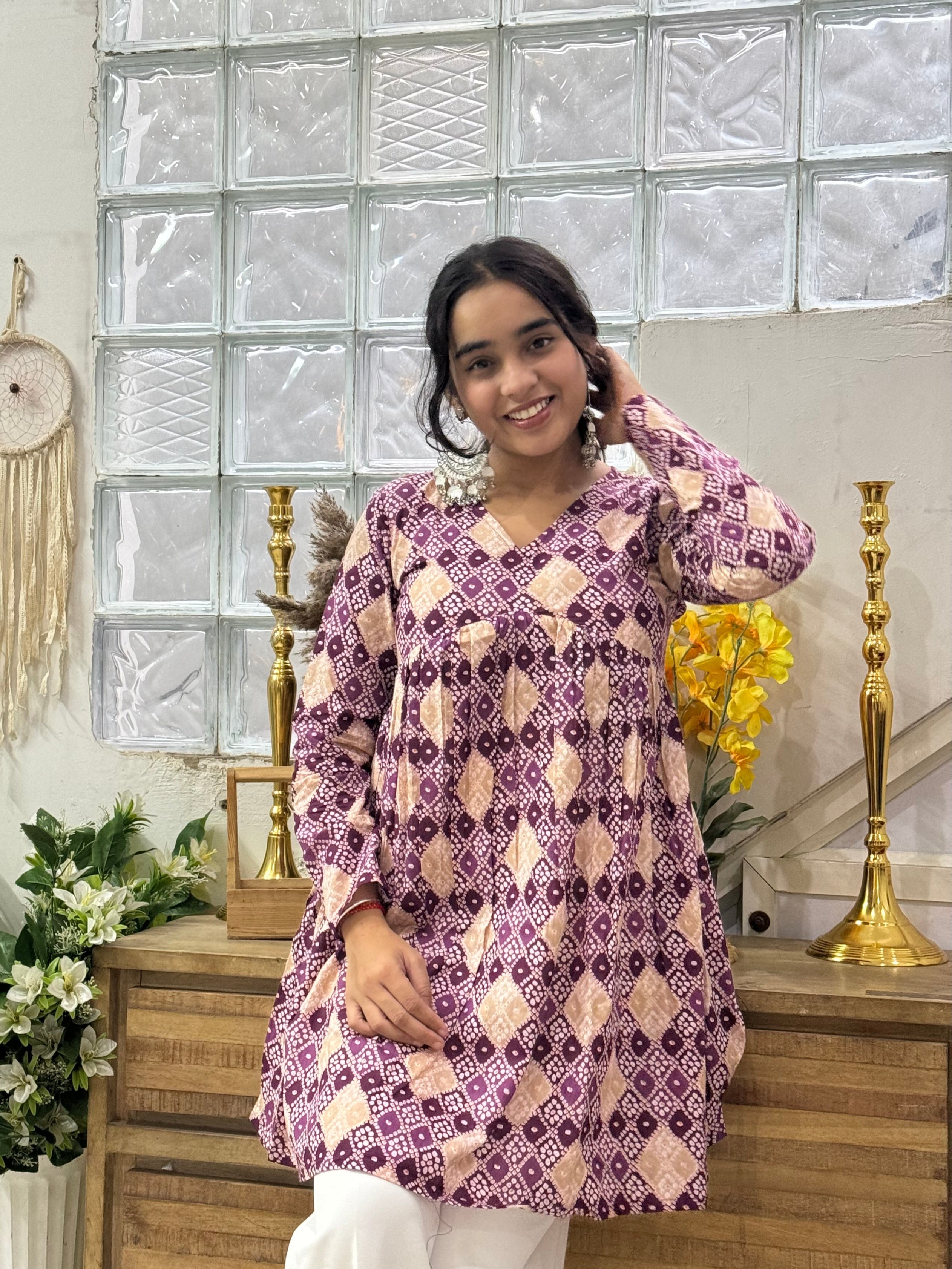 Regal Rhombus Printed Tunic