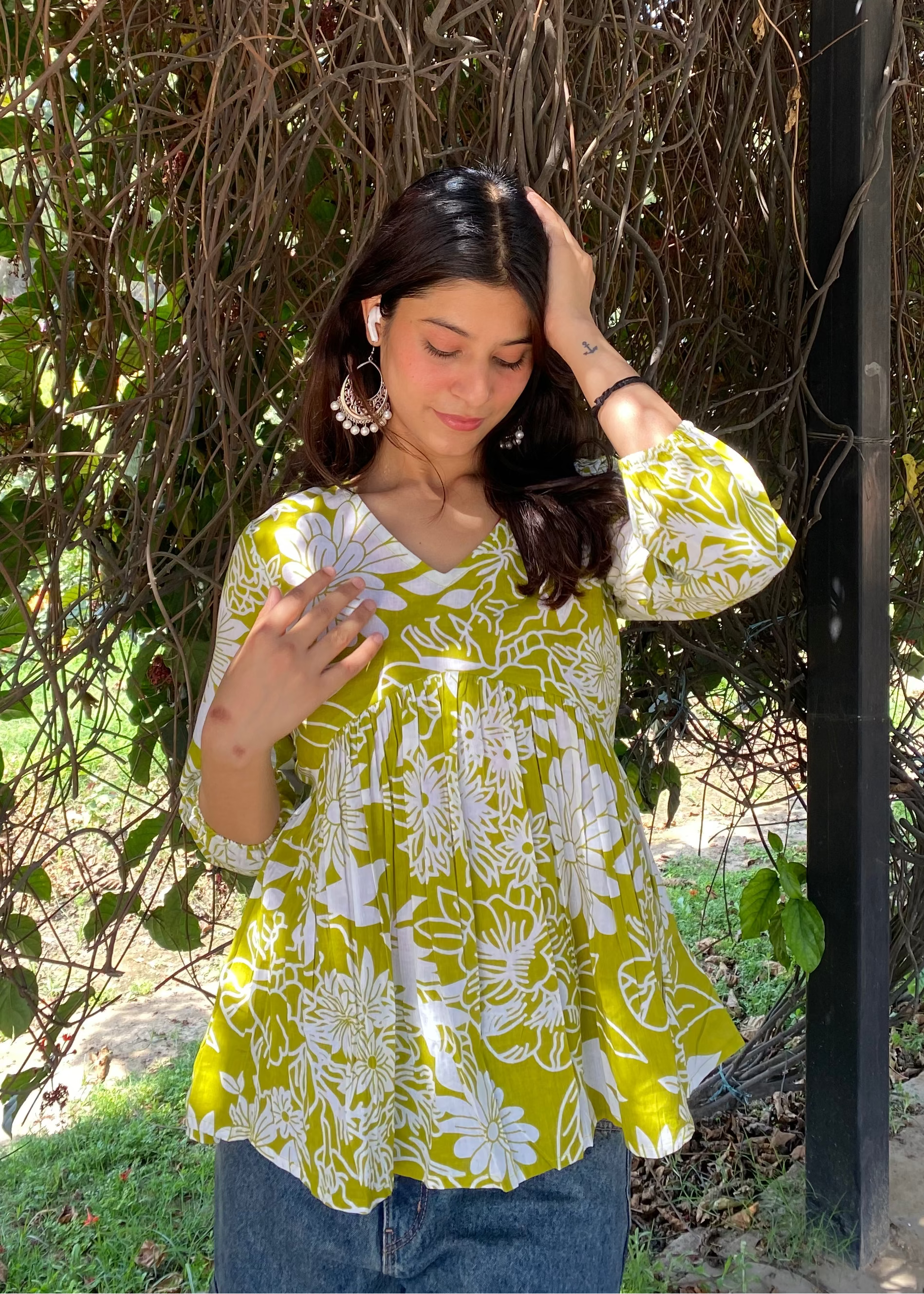 Apple Green Peplum Top