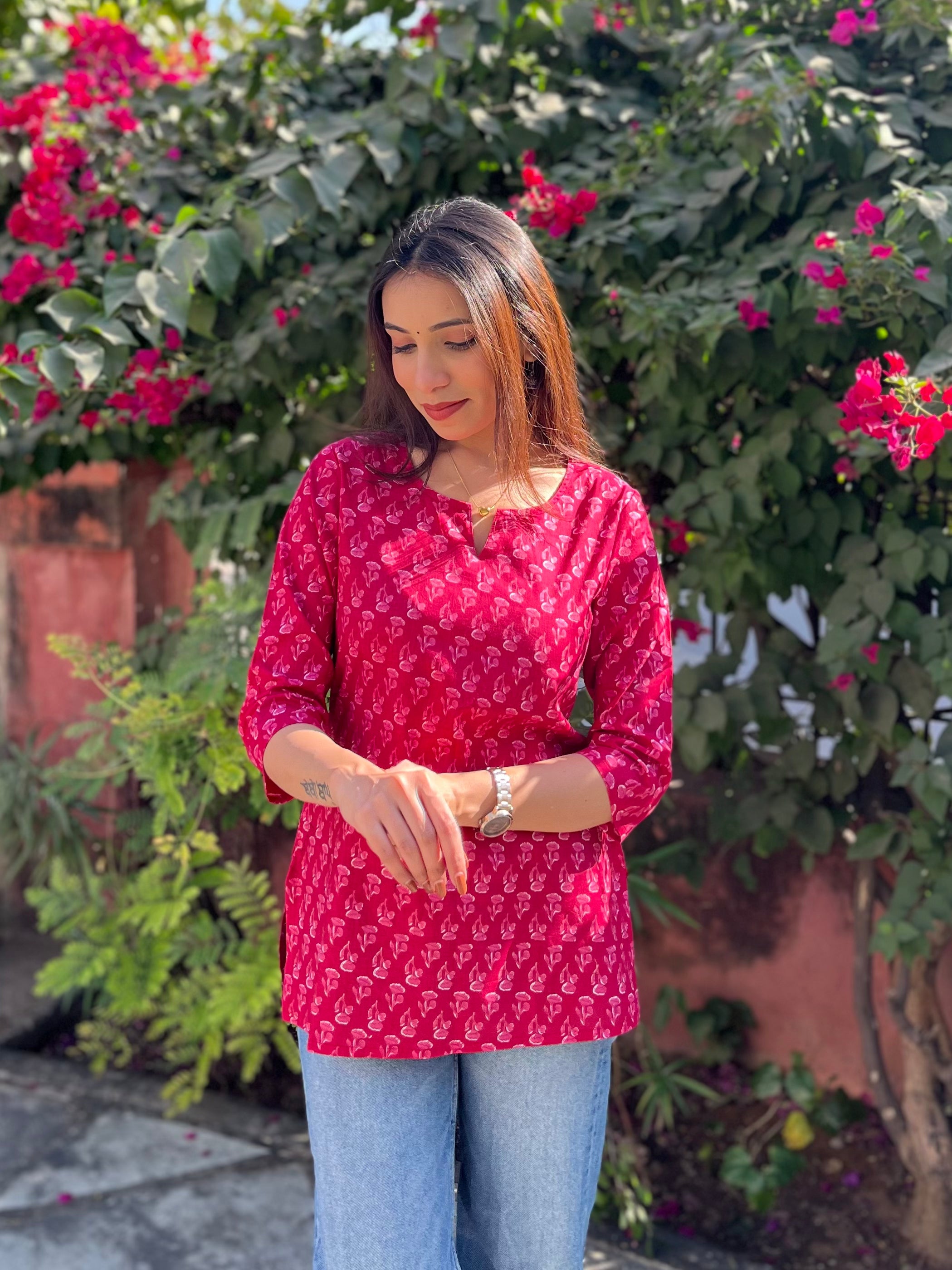 Pink-02 Short Kurti