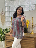 Strips short kurti