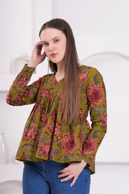 Floral Peplum Top