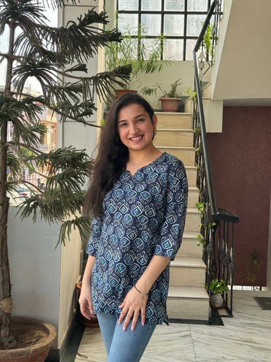 Blue-02 Short kurti