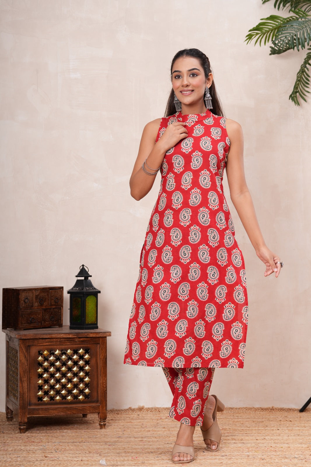 Red Ambi  Co-ord Set