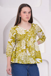 Apple Green Peplum Top