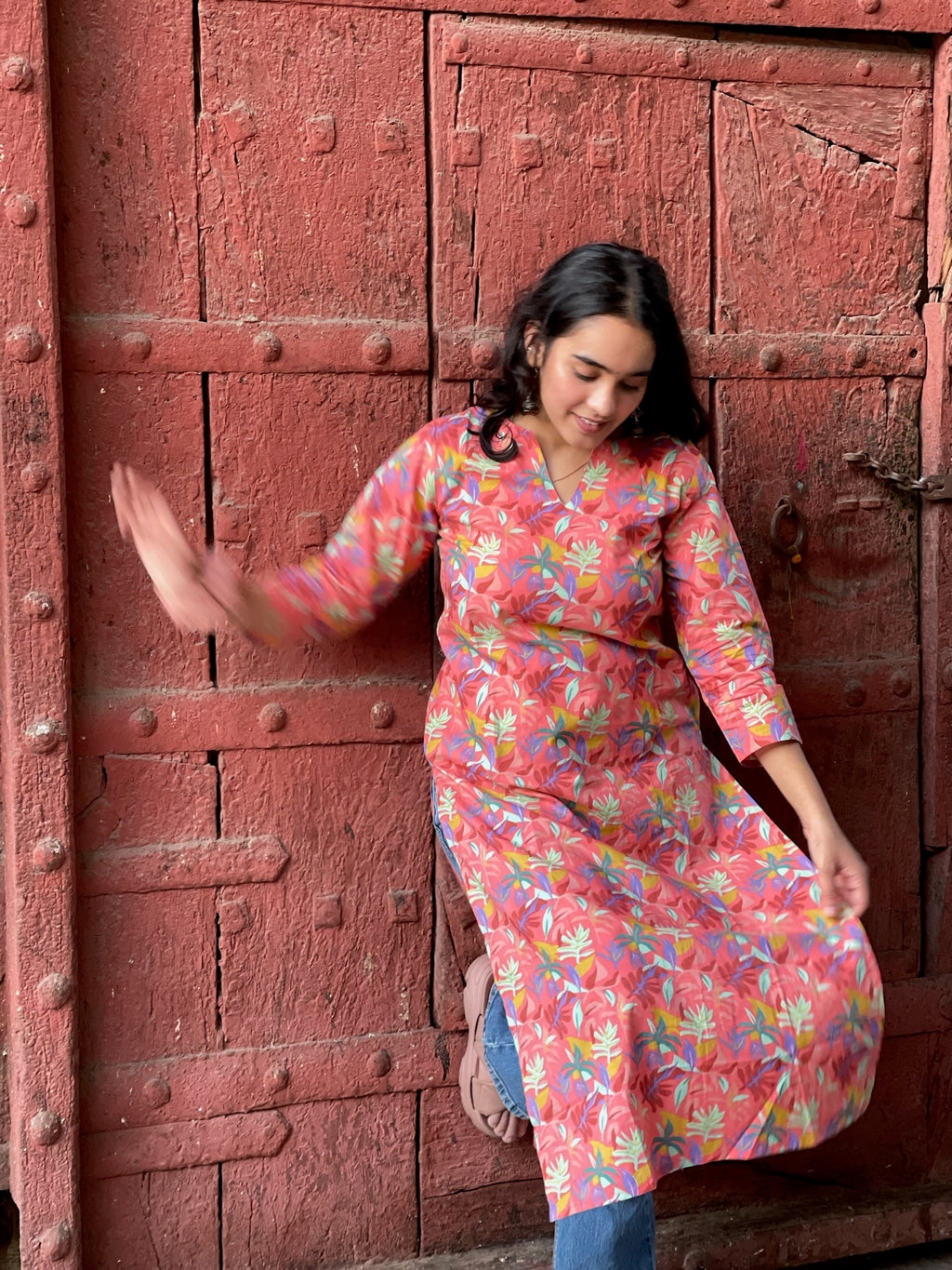 Garden straight Kurta
