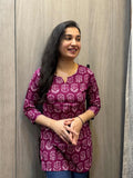 Wine Short kurti