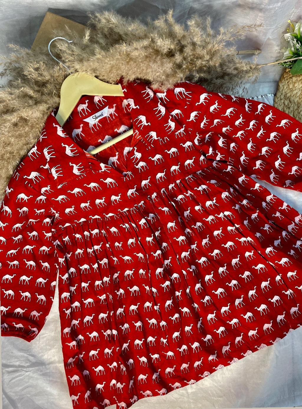 Camel Peplum Top