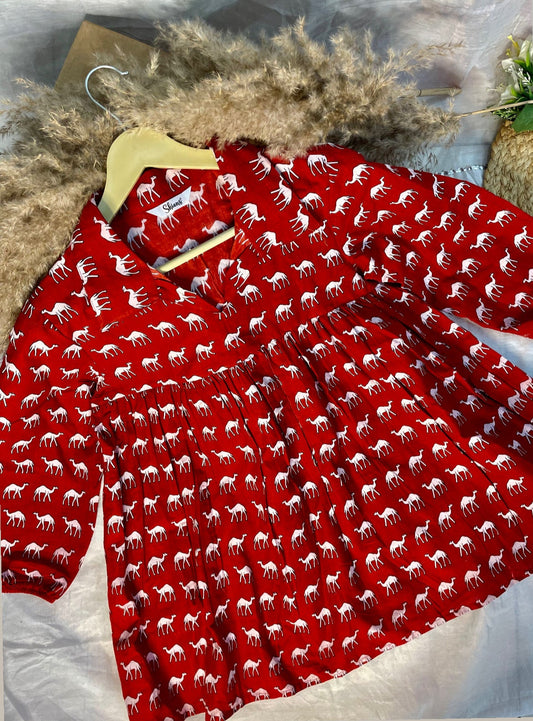 Camel Peplum Top