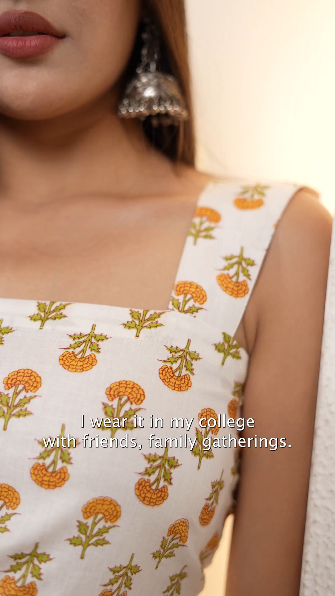 Ivory Marigold Corset-Sleeve Tunic