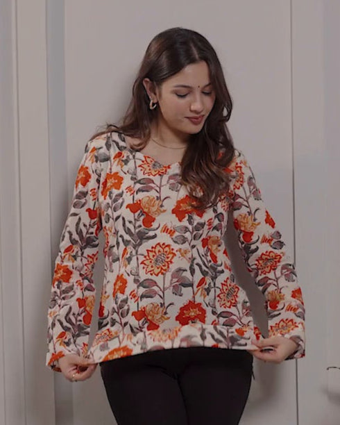 Golden Tie-Back Kurti