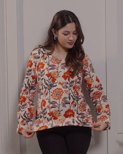Golden Tie-Back Kurti