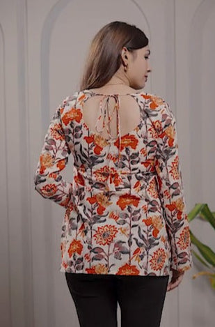 Golden Tie-Back Kurti