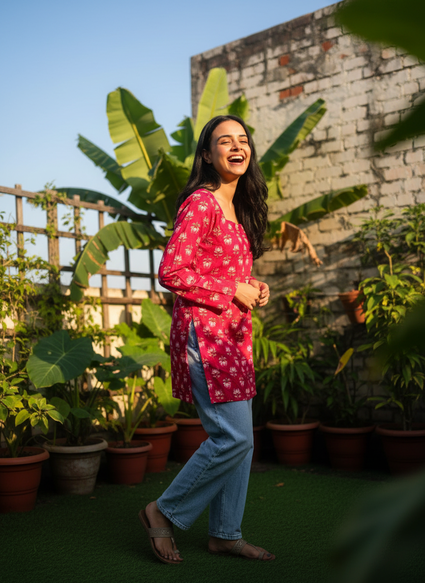 Rose Bloom  Short Kurti